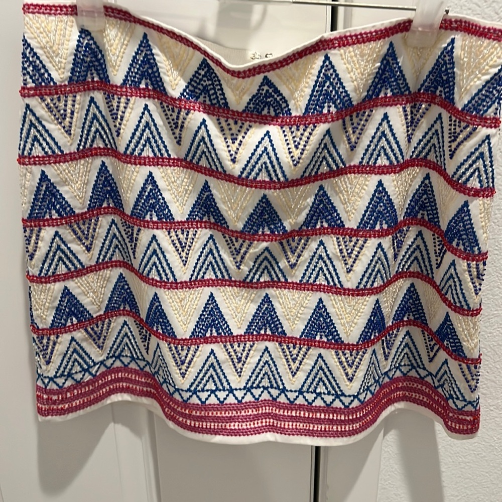 Club Monaco beaded miniskirt.